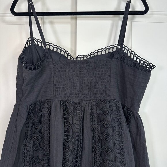 Black Crochet Lace Mini Babydoll Dress 1X - NEW - Picture 9 of 12